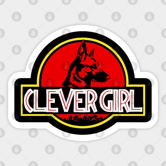 Clever Girl Shepherd Sticker by ArmedGinger